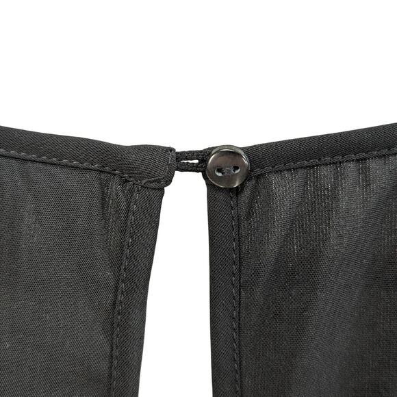 NWT H&M Divided Sleeveless High Low Shift Dress Minimal Dark Academia Black 12 - Picture 6 of 8